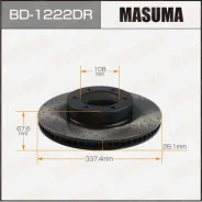 ���� ��������� Masuma, ��������������� front Toyota Prado / GRJ12#, KDJ12#, RZJ12# RH BD-1222DR, ������ �������� BD1222DR ����