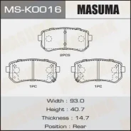 ������� �������� Masuma, AN-8139WK, NP6025, P30025 rear (1/12) MS-K0016, ������ MSK0016 ����