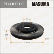 ���� ��������� Masuma, ��������, ������/�����, ��� Chevrolet Cruze, Opel Astra, 1 ��, ���. BD-U0012 ��������� �� �������� 2 �� BDU0012 ����