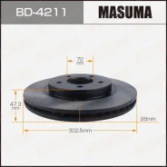 ���� ��������� Masuma, ��������, ������/�����, ��� Mazda Tribute, 1 ��, ���. BD-4211 ��������� �� �������� 2 �� BD4211 ����
