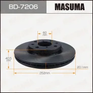 ���� ��������� Masuma, ��������, ������/�����, ��� Suzuki Splash, 1 ��, ���. BD-7206 ��������� �� �������� 2 �� BD7206 ����