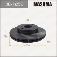 ���� ��������� Masuma, ��������, ������/�����, ��� Toyota Corolla, 1 ��, ���. BD-1259 ��������� �� �������� 2 �� BD1259 ����