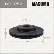 ���� ��������� Masuma, ��������, ������/�����, ��� Toyota Auris, 1 ��, ���. BD-1257 ��������� �� �������� 2 �� BD1257 ����