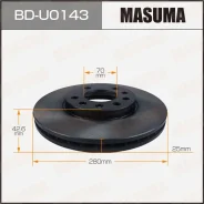 ���� ��������� Masuma, ��������, ������/�����, ��� Opel Astra, 1 ��, ���. BD-U0143 ��������� �� �������� 2 �� BDU0143 ����