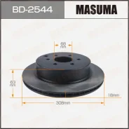 ���� ��������� Masuma, ������, ������/�����, ��� Nissan Pathfinder, 1 ��, ���. BD-2544 BD2544 ����