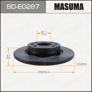 ���� ��������� Masuma, ��������, ������/�����, ��� Renault Logan, 1 ��, ���. BD-E0287 ��������� �� �������� 2 �� BDE0287 ����