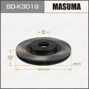 ���� ��������� Masuma, ��������, ������/�����, ��� Hyundai Santa Fe, 1 ��, ���. BD-K3019 ��������� �� �������� 2 �� BDK3019 ����