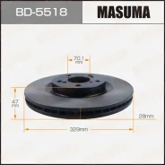 ���� ��������� Masuma, ��������, ������/�����, ��� Honda Pilot, 1 ��, ���. BD-5518 ��������� �� �������� 2 �� BD5518 ����