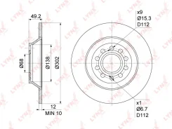 ���� ��������� ��������������� (302x12) | ��� | LYNXauto BN-1192 BN1192 ����