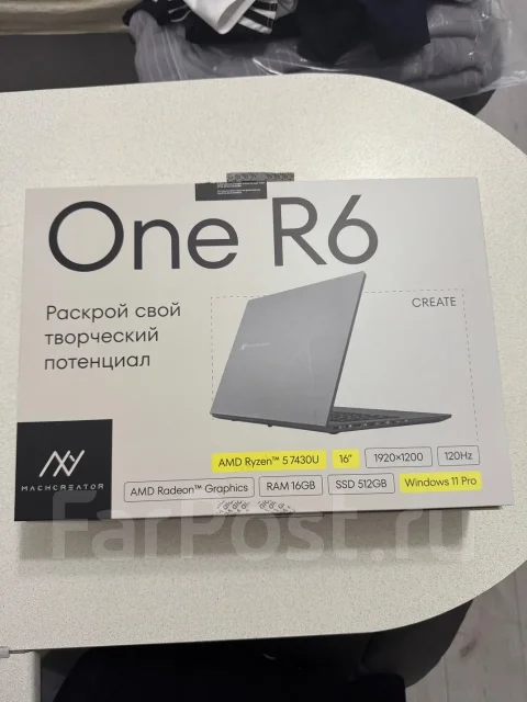 Machcreator One R6. 16", 2,3����, ��� 16 ��, ���� 512���, WiFi: 1, Bluetooth: 1, ����������� �� 4��. ����
