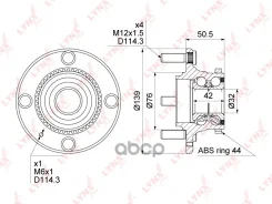 ������� ������ | ��� ����/��� | Hyundai Elantra (XD) 00-06 / Matrix (FC) 01-10 [+ABS] LYNXauto ���. WH1193 WH1193 ����