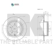 ���� ��������� ������ (302x10mm) / Citroen C4 Aircross, Dodge Caliber, JEEP Compass, Patriot, Mitsubishi ASX, Outlander-II, Peugeot 4007,4008 06~ NK 2...