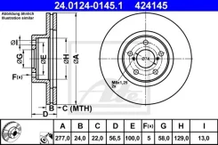 ����. ���� ���. ����. [276x24] 5 ���. Subaru Impreza [GC] 2.0 Turbo/Forester 2.0/Legacy I 2.0/III 2.5/IV 2.0 ATE 24-0124-0145-1 24012401451 ����
