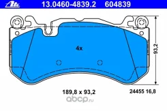 ������� ����. ���. Mercedes E-Class (W211/S211) E63 AMG 06-09/M-Class (W166) ML 63 AMG 4-matic 11- /SL (R230) 63 AMG 04-12 ATE 13-0460-4839-2 13046048...