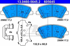 ������� ����. ���. Hyundai i30/ KIA CEED 12- ATE 13-0460-5645-2 13046056452 ����