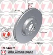 ���� ����. �����. ������. [348x30] COAT Z BMW X5/X6(E70-72/F16/F86) 3.0i-4.8i 07- Zimmermann 150.3448.20 150344820 ����