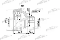 ���� ������ �-�� 38x60.2x27 ABS:48T VW: Transporter �4 � ABS 7.94- Patron PCV1229 PCV1229 ����