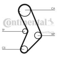 ������ ��� (129 ���.15mm) + ����� FIAT Palio/Punto/Strada/Doblo/Siena 1.2 97- Contitech CT999K1 CT999K1 ����