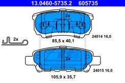 ������� ����. ���. Chrysler Sebring/JEEP Compass 2.0-2.4 09.06-, Mitsubishi Lancer/Outlander 1.5-2.0 09.03- ATE 13-0460-5735-2 13046057352 ����