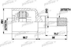 ���� ����� �-�� 25x40x32 Chrysler: Cirrus 95-00, Sebring 95-04, Dodge Stratus 95-00, Plymouth: Breeze 96-00 Patron PCV9538 PCV9538 ����