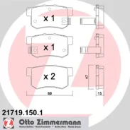 ������� ����. ����. Honda Accord/Civic/CR-V II/Legend/Prelude/S2000/Shuttl�E/Stream 1.3-2.4 01.86-, Rover 600 08.93-02.99 Zimmermann 21719.150.1 21719...