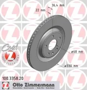 ���� ����. ����. ����. [330x22��] COAT Z [PR-Nr. 1KD/1KE] AUDI A4/A5/A6/A7/A8/Q5/Q7 07-, Porsche Macan 1.8-4.2 14- Zimmermann 100.3358.20 100335820 ��...