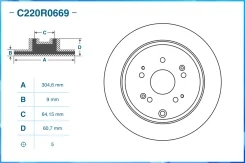 ���� ��������� ������ Honda Cworks C220R0669 C220R0669 ����