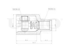 ���� ���������� Renault Duster 11-, Dacia Duster II 10- (����/����) UNIO CVJ-30124 CVJ30124 ����