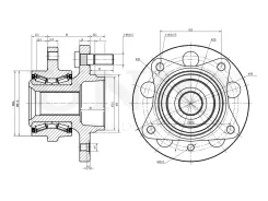 ������� �������� (��� ABS) Land Rover Range Rover Sport 05-, Discovery III, IV 04- UNIO HUB-20034 HUB20034 ����