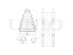 ������� ����� (�-�) Kia Optima III 10-, Hyundai Sonata V, VI 08-, Toyota Camry (XV10, XV20) 91- UNIO DUC-30027K DUC30027K ����