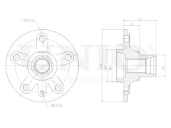 ������� �������� (��� ABS) Mercedes-Benz V-Class (638/2) 96-, Vito (W638) 95- UNIO HUB-20081 HUB20081 ����