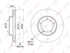 ���� ��������� ������������� (322x32) | ����� | LYNXauto BN-1170 BN1170 ����
