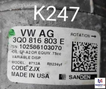 ���������� ������������ Volkswagen Tiguan II ���������� (2020�2023) 2021 0008-K247 3Q0816803E ����