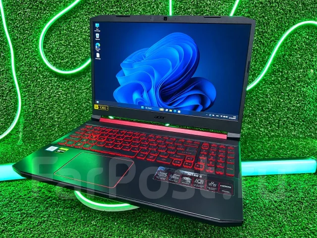 Acer Nitro 5. 15.6", 4����, ��� 8 ��, ���� 500���, WiFi: 1, Bluetooth: 1, ����������� �� 2��. ����