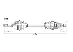 ��� ��������� � ����� 25/23 (������� / �����) FORD Focus (DAW, DBW) 1998.10- INKO 207056, ����� �������� 207056 ����
