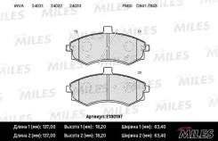 ������� ��������� �������� (��� �������) (����� Semi-Metallic) (Hyundai Elantra 1.6-2.0 (XD) 03-) (TRW GDB3378) E100197 Miles E100197 E100197 ����