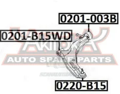 ����������� ��������� ������ �������� Nissan Bluebird Sylphy G10 2000-2005 ASVA 0201-B15WD 0201B15WD ����