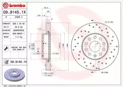 ���� ��������� �������� audi (faw) a3 limousine (85s, 85m) 03 / 14- / audi (faw) a3 sportback (85a, 8 Brembo 0991451X 0991451X ����