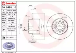 ���� ��������� ������ 256�� Brembo 08948810 08948810 ����