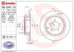 ���� ��������� ������ chrysler (bbdc) sebring 01 / 07-12 / 09 / chrysler 200 convertible 01 / 10- / chrys Brembo 08C24711 08C24711 ����