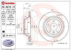 ���� ��������� ������ vw california t5 camper (7ec, 7ef, 7eg, 7hf, 7hc) 04 / 03-04 / 16 / vw multivan t5 Brembo 09A61611 09A61611 ����