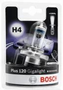 ����� ����������� ��������� ����� h4 p43t giga light plus 120 12v 60/55w ������� 1 �� Bosch 1987301109 1987301109 ����