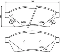 ������� ��������� �������� �������� cadillac srx 01 / 09-12 / 16 / saab 9-4x 01 / 11-12 / 11 Brembo P09010 P09010 ����