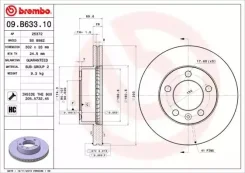 ���� ��������� �������� nissan interstar platform / chassis (x62b) 11 / 21- / nissan interstar van (x62 Brembo 09B63310 09B63310 ����