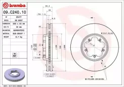 ���� ��������� �������� ford tourneo custom v362 bus (f3) 09 / 12- / ford transit custom v362 bus (f3 Brembo 09C24010 09C24010 ����