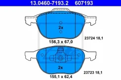������� ����. ���. FORD Focus II 11/04-, Mazda III 1,4/1,6/2,0/1,6DI 10/03-, Volvo S40 II 1/04- ATE 13-0460-7193-2 13046071932 ����