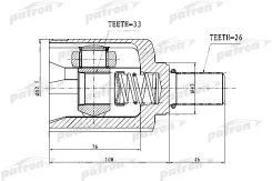 ���� ���������� ����� 26X43X33 Renault Duster 11- Patron PCV1727 PCV1727 ����