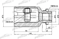 ���� ���������� 26X41X29 Mitsubishi Outlander CU 02-06 Patron PCV1758 PCV1758 ����