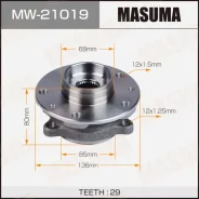 ������� ������ Masuma, � ABS, ��������, ��� Nissan Qashqai, ���. MW-21019 MW21019 ����