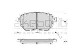 ������� ��������� (�������) Infiniti FX35 02-08 / Nissan Murano 07-16 Akebono AN-711WK, �������� AN711WK ����